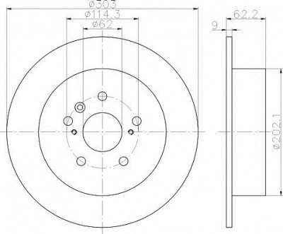 HELLA PAGID 8dd355112401 -  Тормозной диск